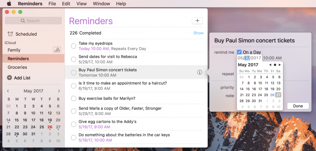 mac reminders for chrome